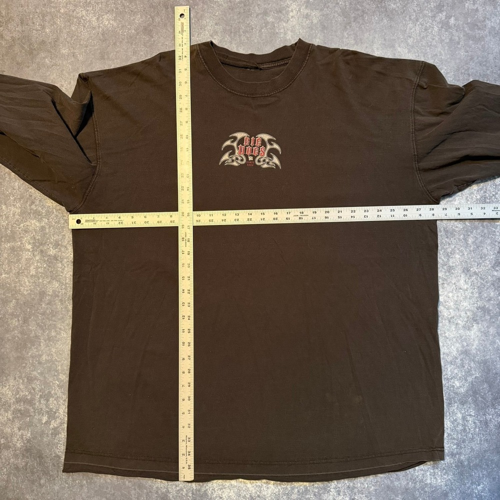 Vintage Big Dogs‎ Mens Black Tribal Graphic Long Sleeve T-Shirt Size XXL 2XL Y2K - Picture 6 of 7